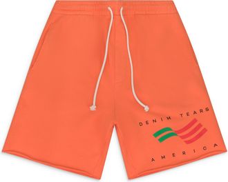 Denim Tears Orange Ellis Tears Fleece Shorts