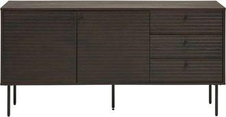 Moloo de roble ahumado de 150 cm con cajones a la derecha