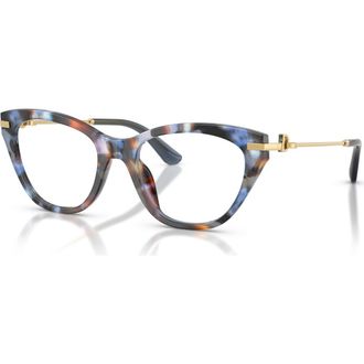 Dolce & Gabbana 51mm Butterfly optical glasses in Blue at Nordstrom