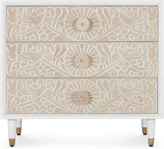 Giner&Colomer C&oacute;moda de madera de mango 90 cm estilo mediterr&aacute;neo moderno