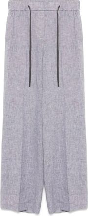 PESERICO m&eacute;lange trousers - Grey