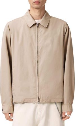 AllSaints Trey Cotton Blend Jacket in Sandstone Brown at Nordstrom, Size Xx-Large