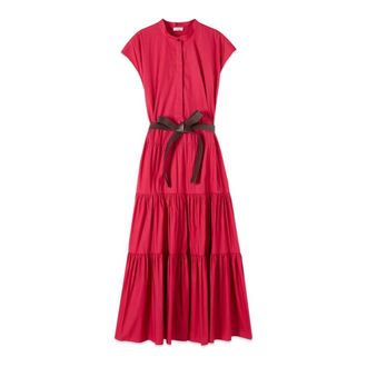 Oltre Kleedjes, Dames, Rood, L, Katoen, Shirt Kleedjes