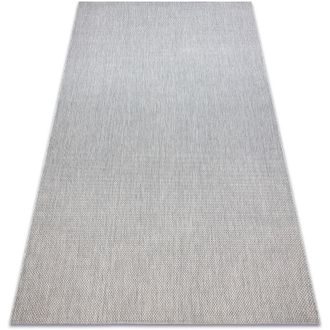 RugsX Rugsx - Alfombra De Cuerda Sisal Flat 48663/037 Uniforme Plateado Grey 160x230 Cm