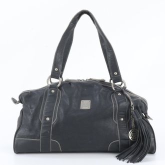 MCM Mcm Black Leather Handbag Shoulder Bag Tote Bag (Pre-Owned)