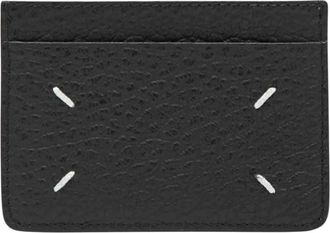 Maison Margiela Zwarte Leren Portemonnees - Heren - Portefeuilles - Zwart - ONE Size - Leer - Accessoires