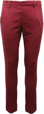 Dondup Bordeaux Broek - Heren - Slim Fit Broeken - Rood - W31 - Katoen - Broeken