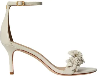 Ralph Lauren Schoenen, Dames, Wit, 38 EU, Leer, Allie M Flwr Sandal