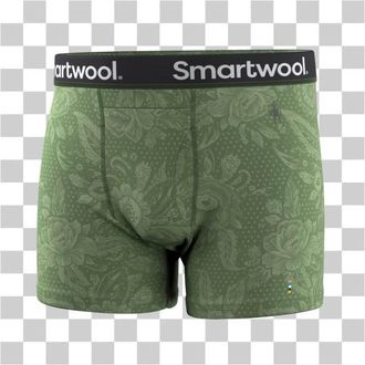 Smartwool Merino Print Boxer Brief Boxed Merinounterw&auml;sche f&uuml;r Herren | oliv