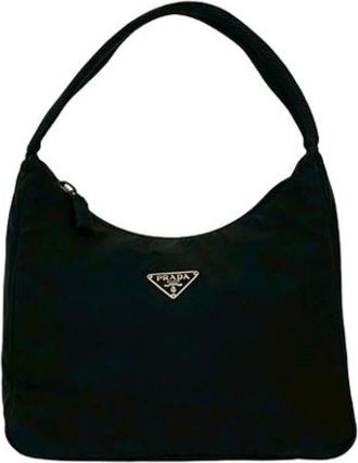 Prada Pre-owned Shoulder Bags, female, Black, Size: ONE SIZE Pre-owned Vintage Nylon Shoulder Bag