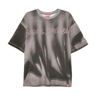 Diesel Camiseta gr&aacute;fica Tie-Dye - Tops - Hombre - Gris - XL