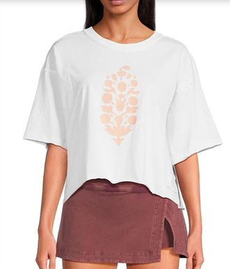 Free People Inspire Logo Crewneck Tee In White