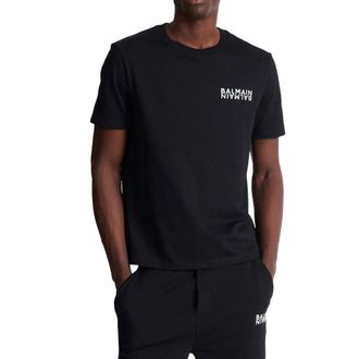 Balmain Mens Black Cotton T-Shirt