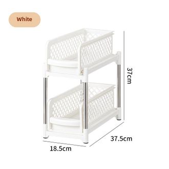 OEM Estante Deslizante De Pl&aacute;stico Para Fregadero (blanco Estrecho)