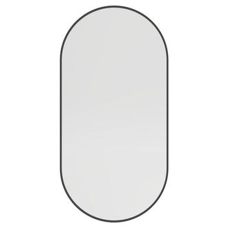 Haceka Deco spiegel - 80x40cm - ovaal - mat zwart