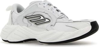 Balenciaga Womens Monday Sneaker White Bovine Leather Polyester