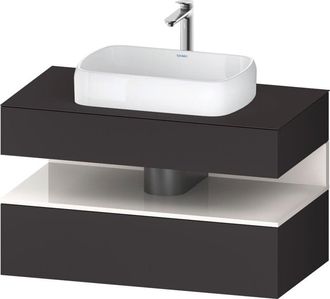 Duravit Duravit - Qatego Consola Mueble Bajo Lavabo, 1 Extra&iacute;ble, 1 Caj&oacute;n