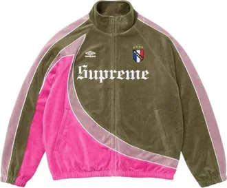 SUPREME FW26 x Umbro Velour Track Jacket Olive SUP-FW26-064-OLV