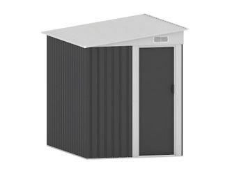 VENTE-UNIQUE.COM Cobertizo de jard&iacute;n acero gris antracita