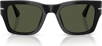 Persol 52mm Square Sunglasses in Black /Green at Nordstrom