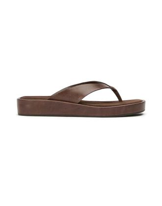 Tony Bianco Kyra - Sandali infradito in pelle vintage color cioccolato-Marrone