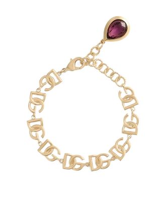 胸キュンアイテム【Dolce & Gabbana】Logo Embellished Bracelet Bracelet with colorful rhinestones and DG logo in Multicolor