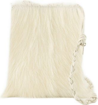 Jil Sander Womens Goatskin Crossbody Bag White