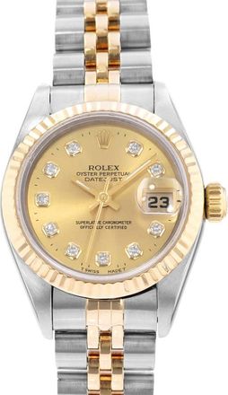 Rolex Pre-owned Rolex Datejust 26 Automatic Chronometer Diamond Champagne Dial Ladies Watch 69173 CDJ