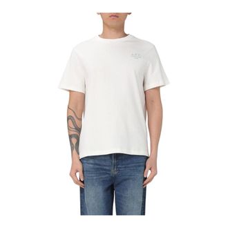 A.P.C. T-Shirts, male, White, 2XS, Crew Neck Short Sleeve Tee