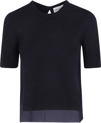 Semicouture Jersey de manga 3/4 Kitty - Knitwear - Mujer - Negro - XL