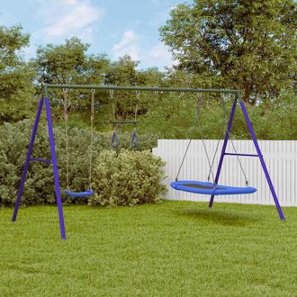 vidaXL Set De Columpios Exterior Columpio, Trapecio Y Columpio Nido Vidaxl