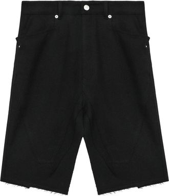 Rick Owens raw-cut midi skirt - women - Wool - 26 - Black