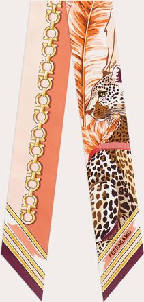 Ferragamo Women Felini print silk mini bandeau Pink