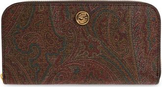 Etro Logo Wallet - Dames - Portefeuilles - Rood - ONE Size - Katoen - Accessoires