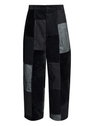 Comme Des Garçons patchwork corduroy trousers - Black