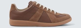 Maison Margiela Replica leather-trimmed suede sneakers