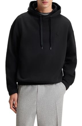BOSS Stevens Cotton Pullover Hoodie in Black at Nordstrom, Size Xx-Large