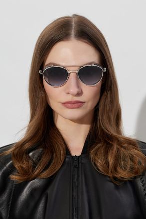 Balmain Brigade IV Sunglasses, Unisex, Silver