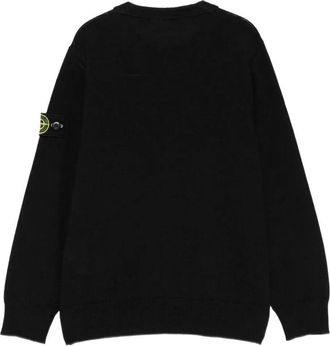 Stone Island Boys Junior Sweater Black Virgin Wool
