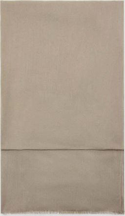 Mango Foulard bordi sfilacciati marrone medio - Donna - Taglia unica - MANGO