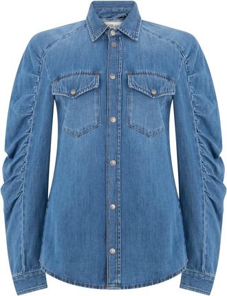 Diesel Denim overhemd - Dames - Overhemden - Blauw - Maat: S Denim