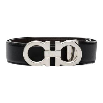 Ferragamo Belts, male, Black, Size: 105 CM Reversible and Adjustable Gancini Belt