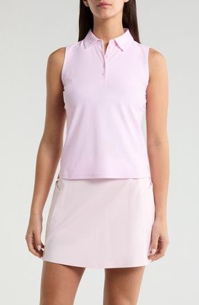 G/Fore Golf Sleeveless Polo in Blush at Nordstrom, Size X-Small