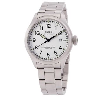 Timex Waterbury Ace Quartz Silver Dial Mens Watch TW2Y18800