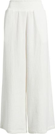 Billabong New Waves Smock Waist Cotton Gauze Pants in Stencil Wash at Nordstrom, Size X-Large