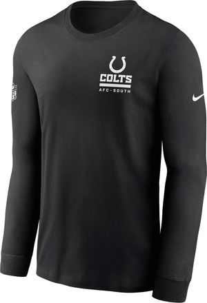 Nike Indianapolis Colts Sideline Team Issue Nike Mens Dri-FIT NFL Long-Sleeve T-Shirt in Black | 02EW00A98-2ZH