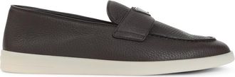 Prada Dark Brown Solid Loafers