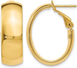 Diamond2Deal 14K Yellow Gold Round Hoop Earrings