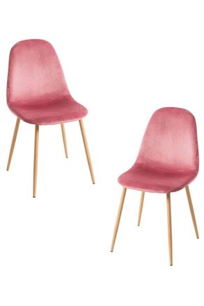 Regalos Miguel Regalos Miguel - Packs Sillas Comedor - Pack 2 Sillas Teok Terciopelo - Rosa