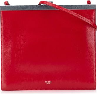 Celine Pre-owned Womens Frame Crossbody Leather Bag - Red - One Size